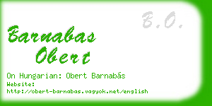 barnabas obert business card