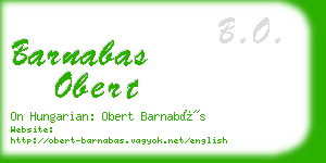 barnabas obert business card